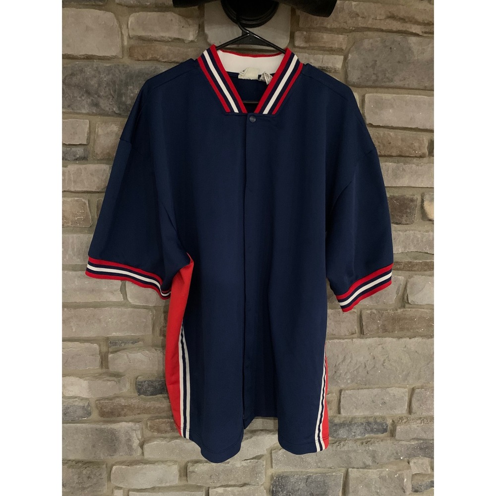 EUC Lee Sport Mens XL Navy Red Batting Jersey Vintage 90s Y2K Streetwear Rare